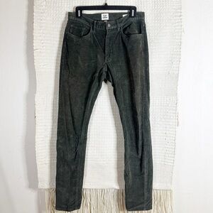 FLINT AND TINDER men’s dark brown corduroy slim fit pants 30 x 32